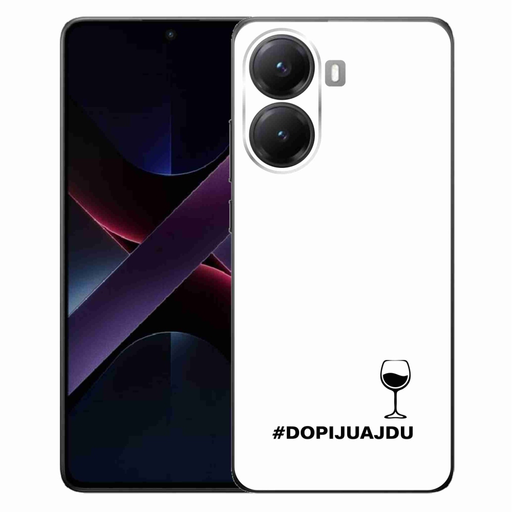 Gelový kryt mmCase na Xiaomi Poco X7 Pro 5G - vinný motiv bílé pozadí