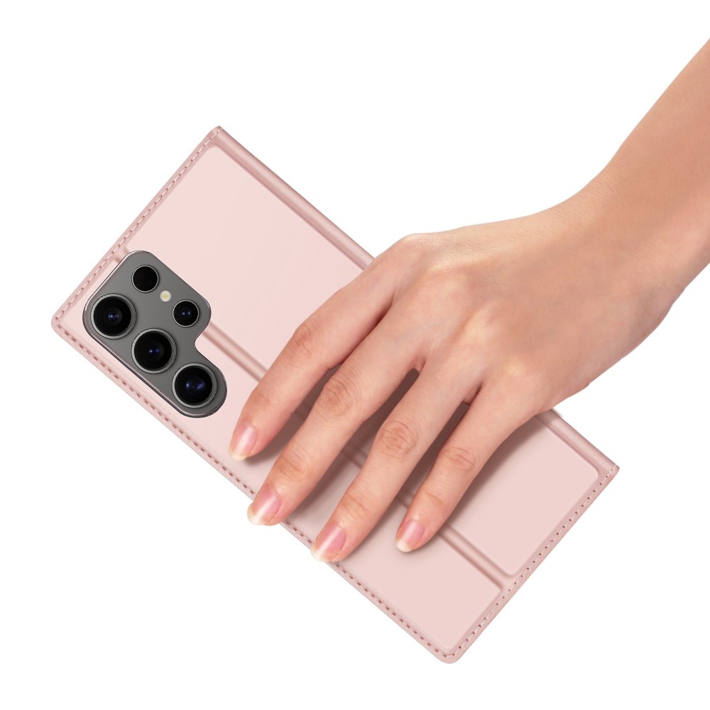DUX knížkové pouzdro na Samsung Galaxy S25 Ultra - růžovozlaté