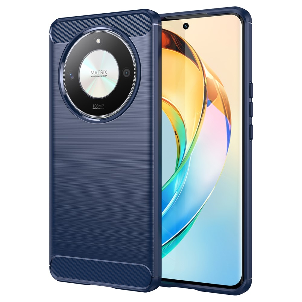 Carbon odolný gelový obal na Honor Magic 6 Lite 5G - modrý
