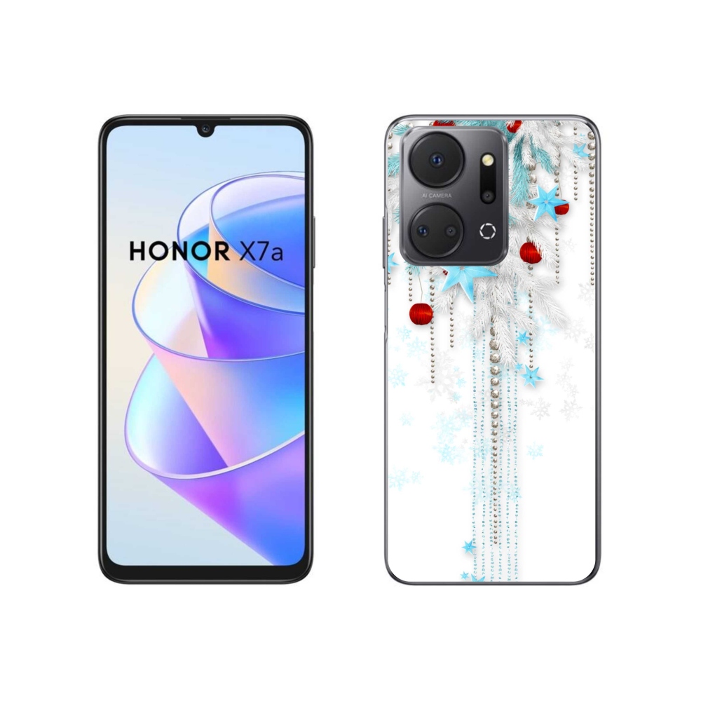 Gelový kryt mmCase na Honor X7a - vánoční ozdoby