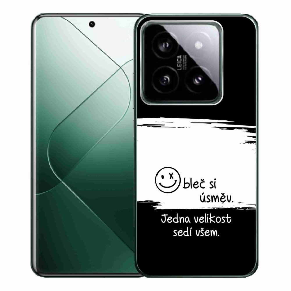 Gelový kryt mmCase na Xiaomi 14 Pro - vtipný text 8 bíločerné pozadí