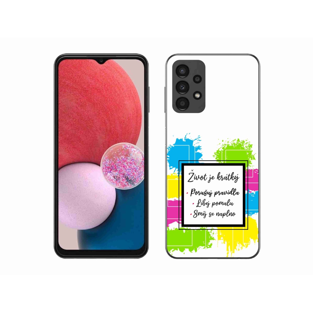 Gelový kryt mmCase na Samsung Galaxy A13 4G - citát 5 bílé pozadí