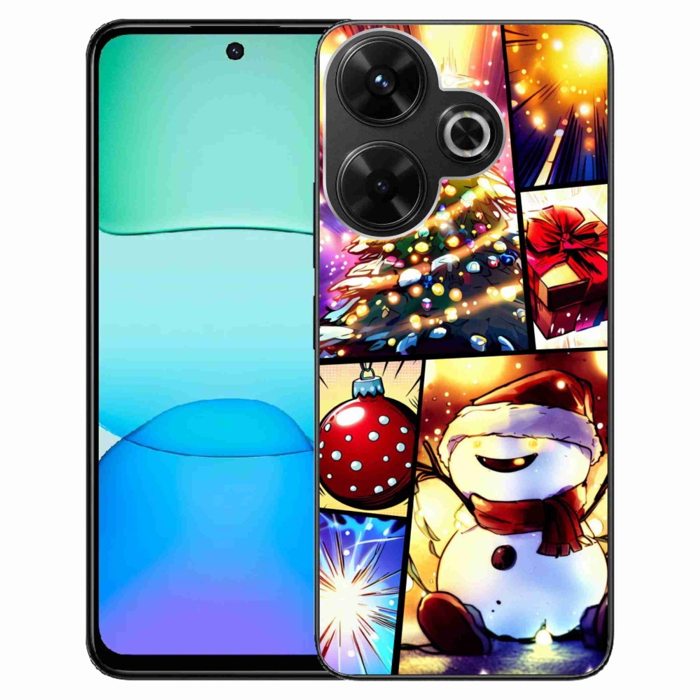 Gelový kryt mmCase na Xiaomi Redmi 13 4G/Poco M6 4G - vánoční motivy 1