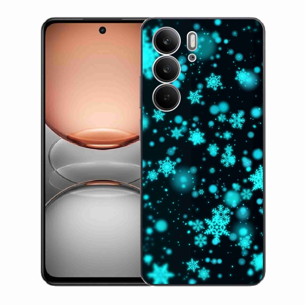 Gelový kryt mmCase na Realme C75 - sněhové vločky 1