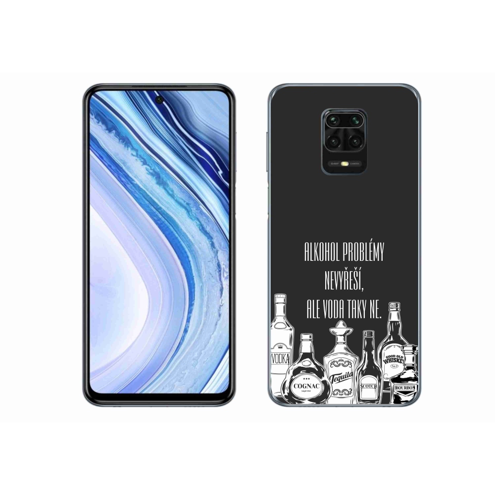 Gelový kryt mmCase na Xiaomi Redmi Note 9S - vtipný text černé pozadí