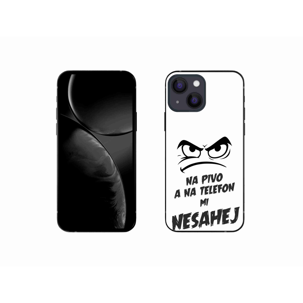 Gelový kryt mmCase na iPhone 13 mini 5.4 - pivní motiv 2 bílé pozadí