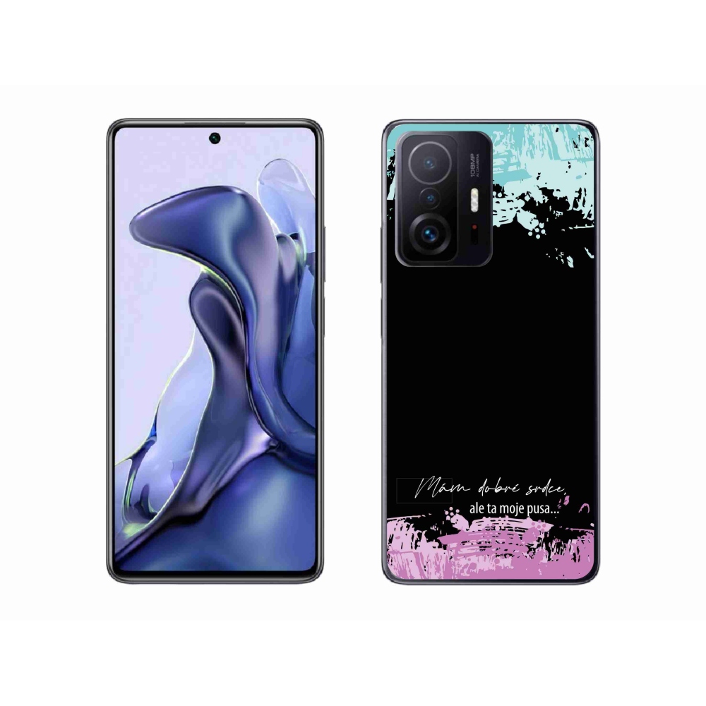 Gelový kryt mmCase na Xiaomi 11T - vtipný text 3 černé pozadí