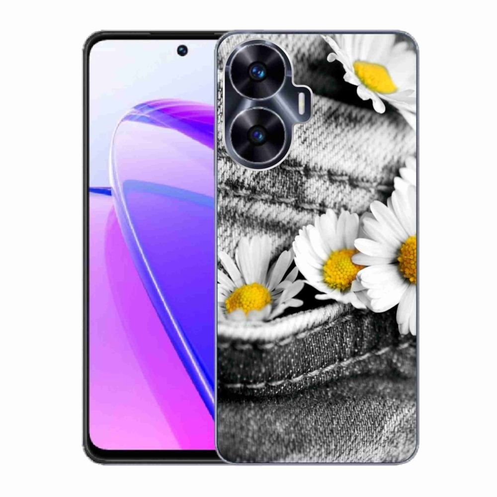 Gelový obal mmCase na Realme C55 - kopretiny