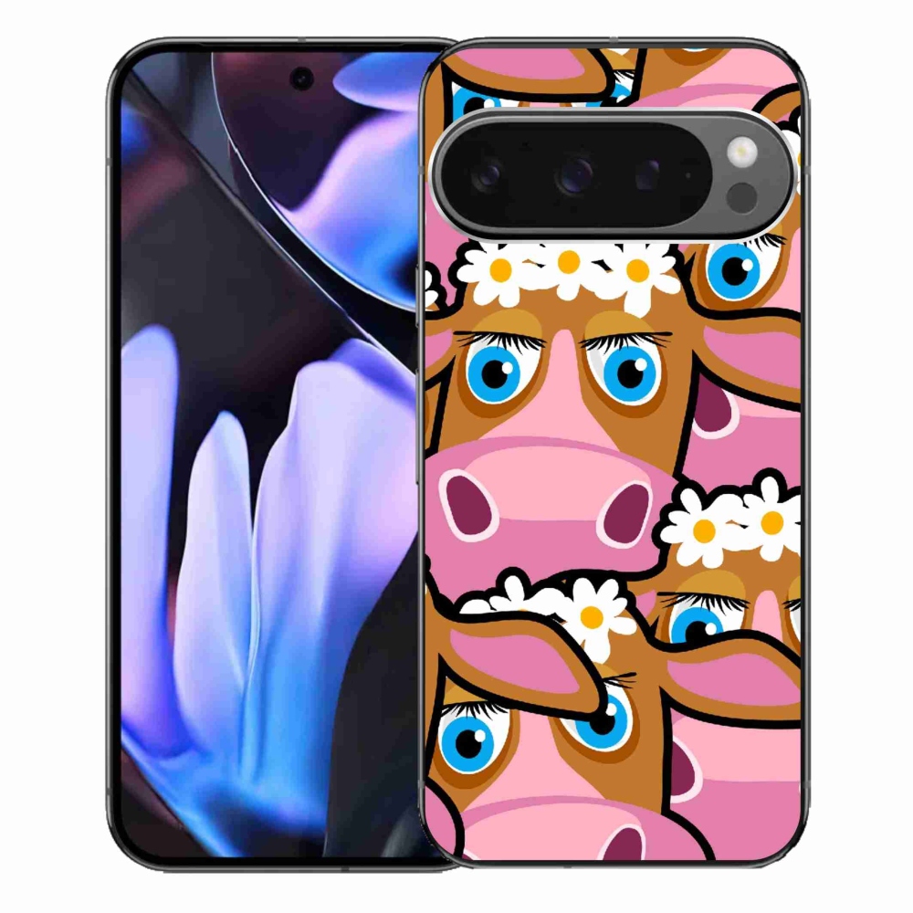 Gelový kryt mmCase na Google Pixel 9 Pro XL - kreslené kravičky