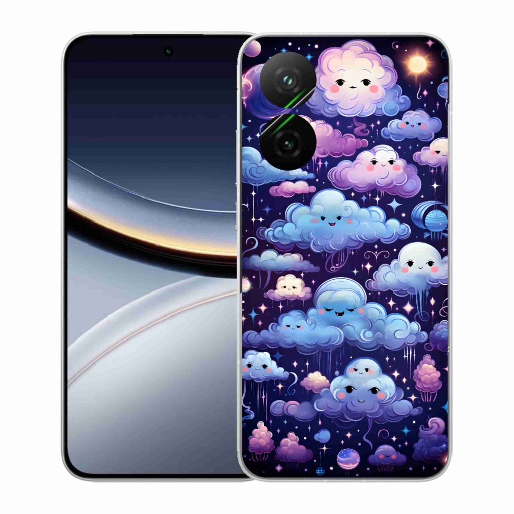 Gelový kryt mmCase na Xiaomi Poco F7 5G - mráčky