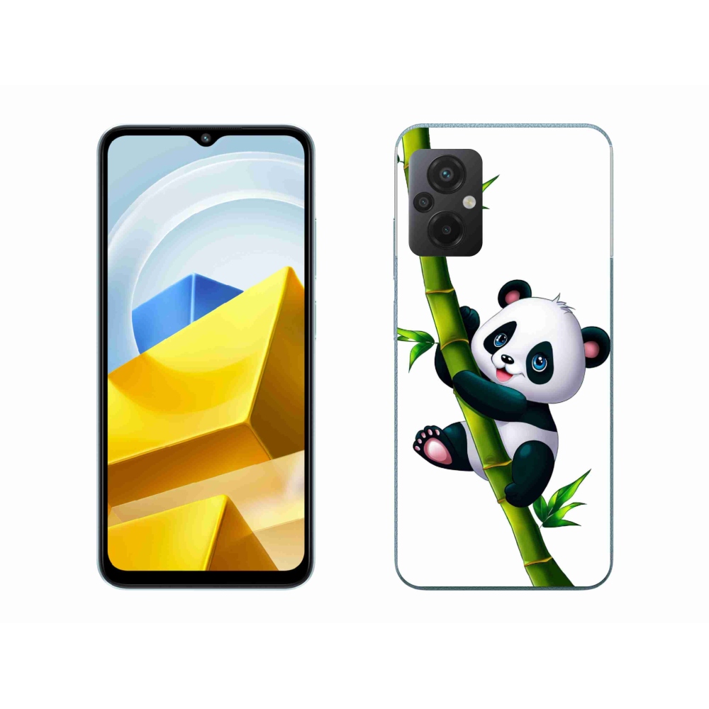 Gelový kryt mmCase na Xiaomi Poco M5 4G - panda na bambusu