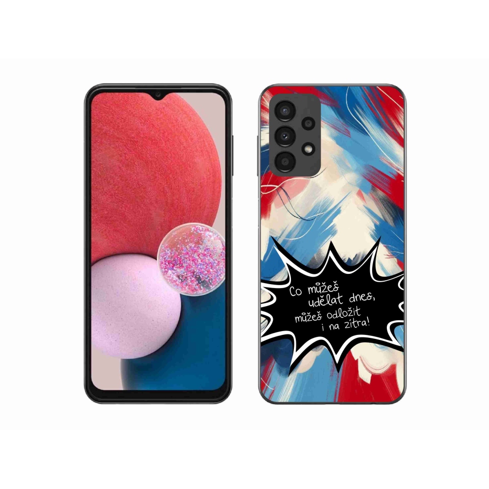 Gelový kryt mmCase na Samsung Galaxy A13 4G - vtipný text 9 černé pozadí