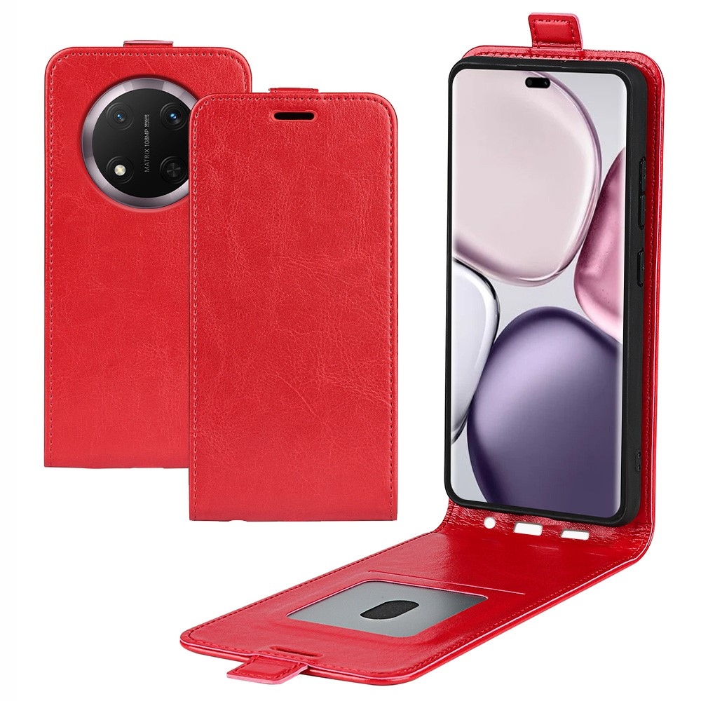 Vertical knížkové pouzdro na Honor Magic 7 Lite 5G - červené