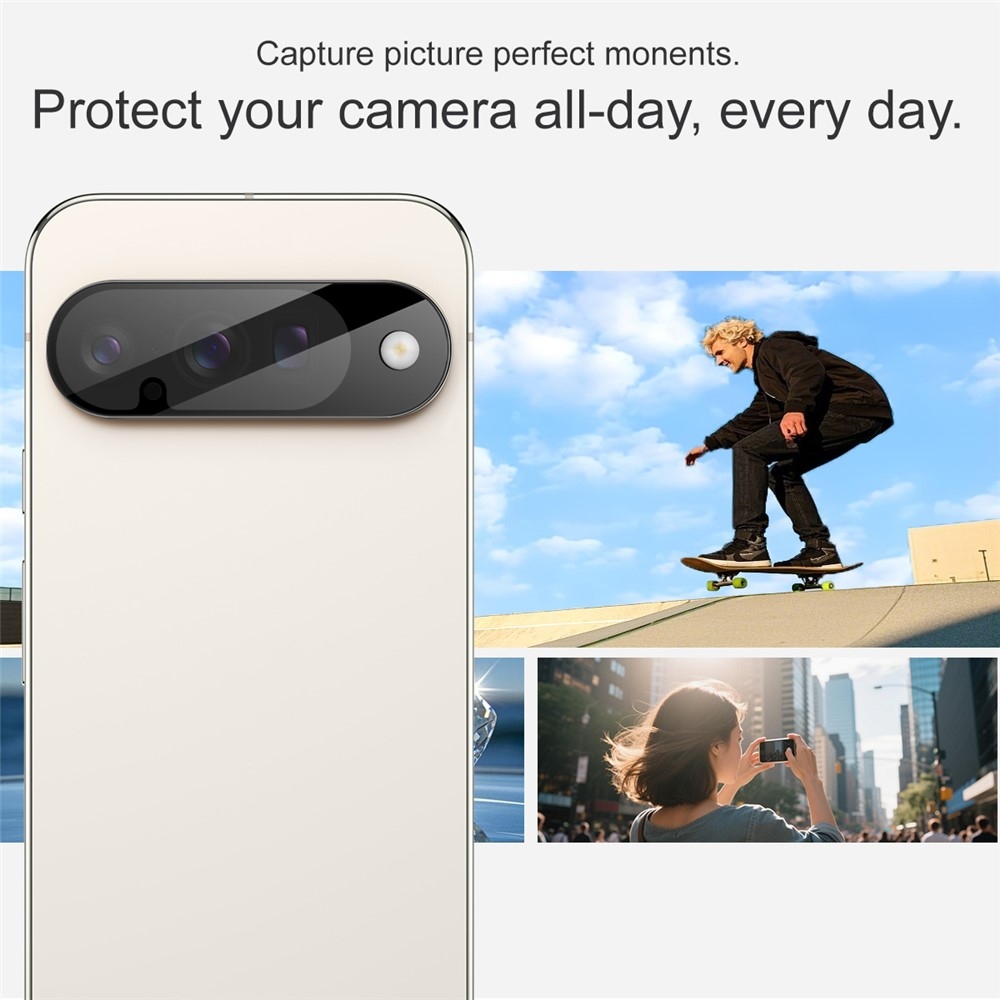 Ochranné sklo čočky fotoaparátu na Google Pixel 10 - černé