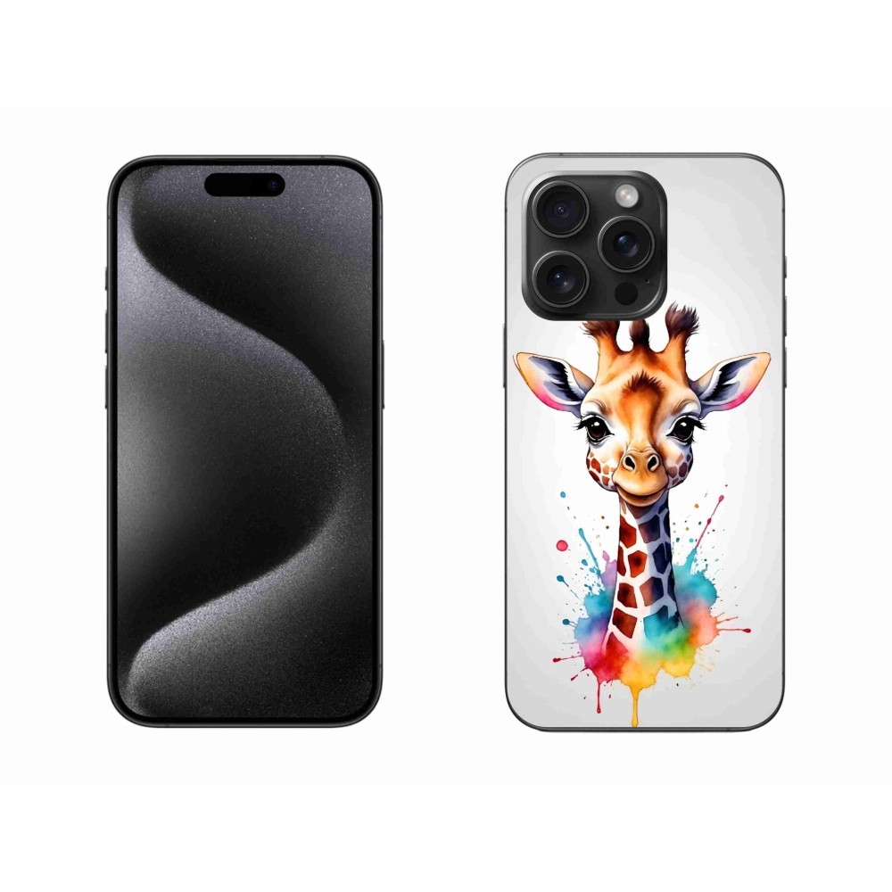 Gelový kryt mmCase na iPhone 15 Pro Max - žirafa 1