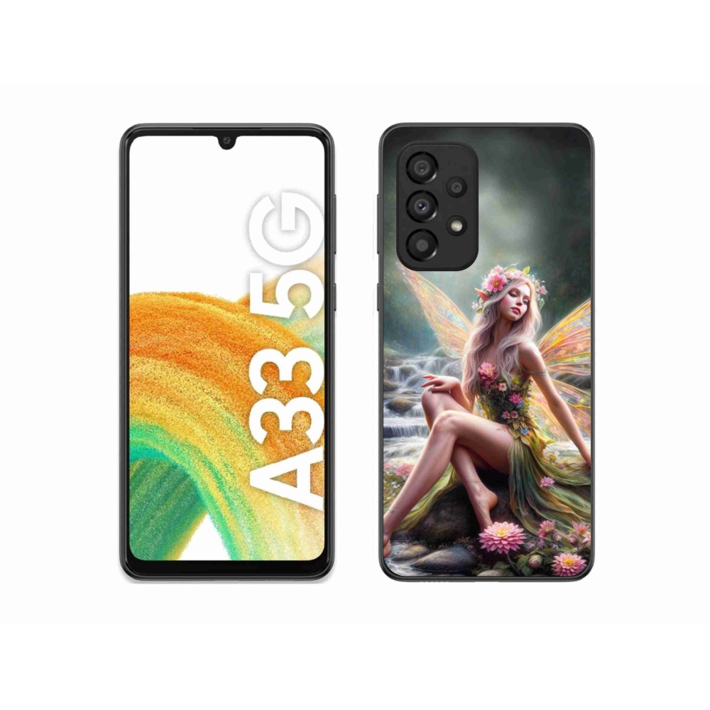 Gelový kryt mmCase na Samsung Galaxy A33 5G - motýlí žena 1