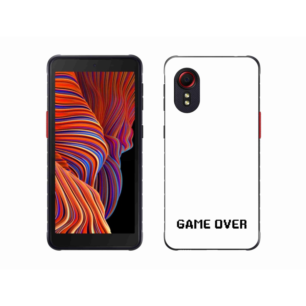 Gelový kryt mmCase na Samsung Galaxy Xcover 5 - game over bílé pozadí