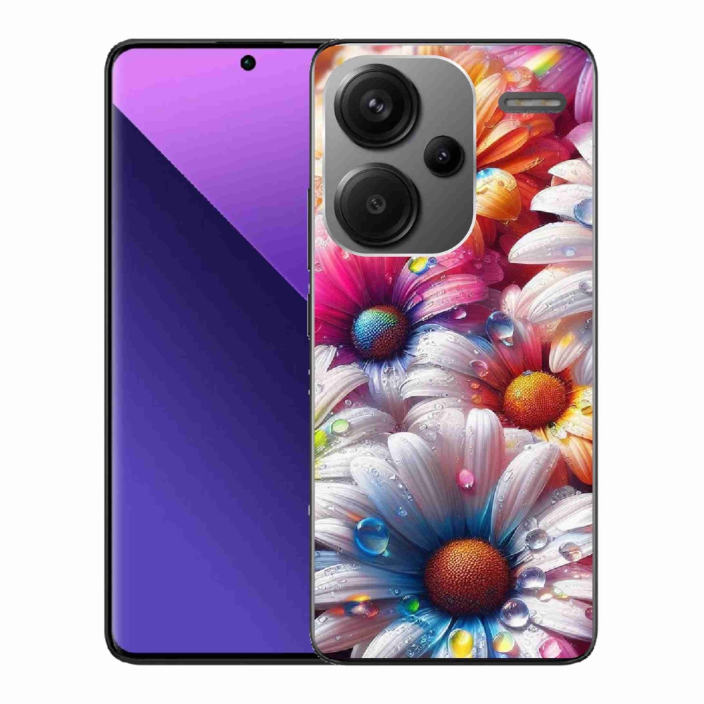 Gelový kryt mmCase na Xiaomi Redmi Note 13 Pro+ 5G - barevné kopretiny