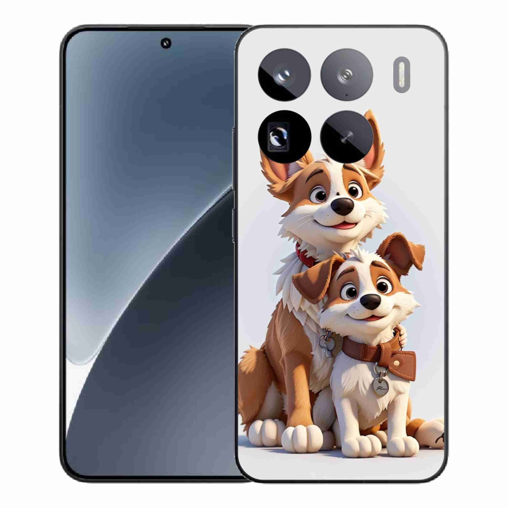 Gelový kryt mmCase na Xiaomi 15 Pro - kreslení psi