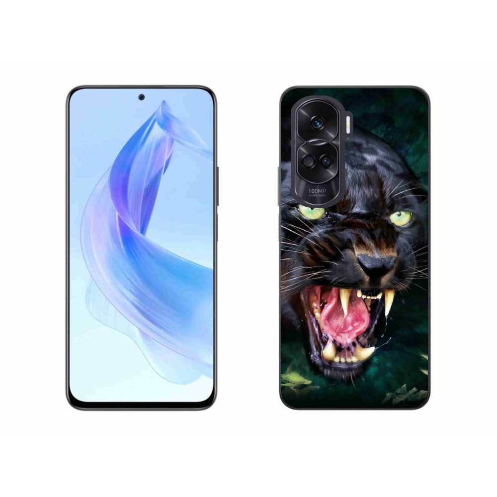 Gelový kryt mmCase na Honor 90 Lite - rozzuřený černý panter