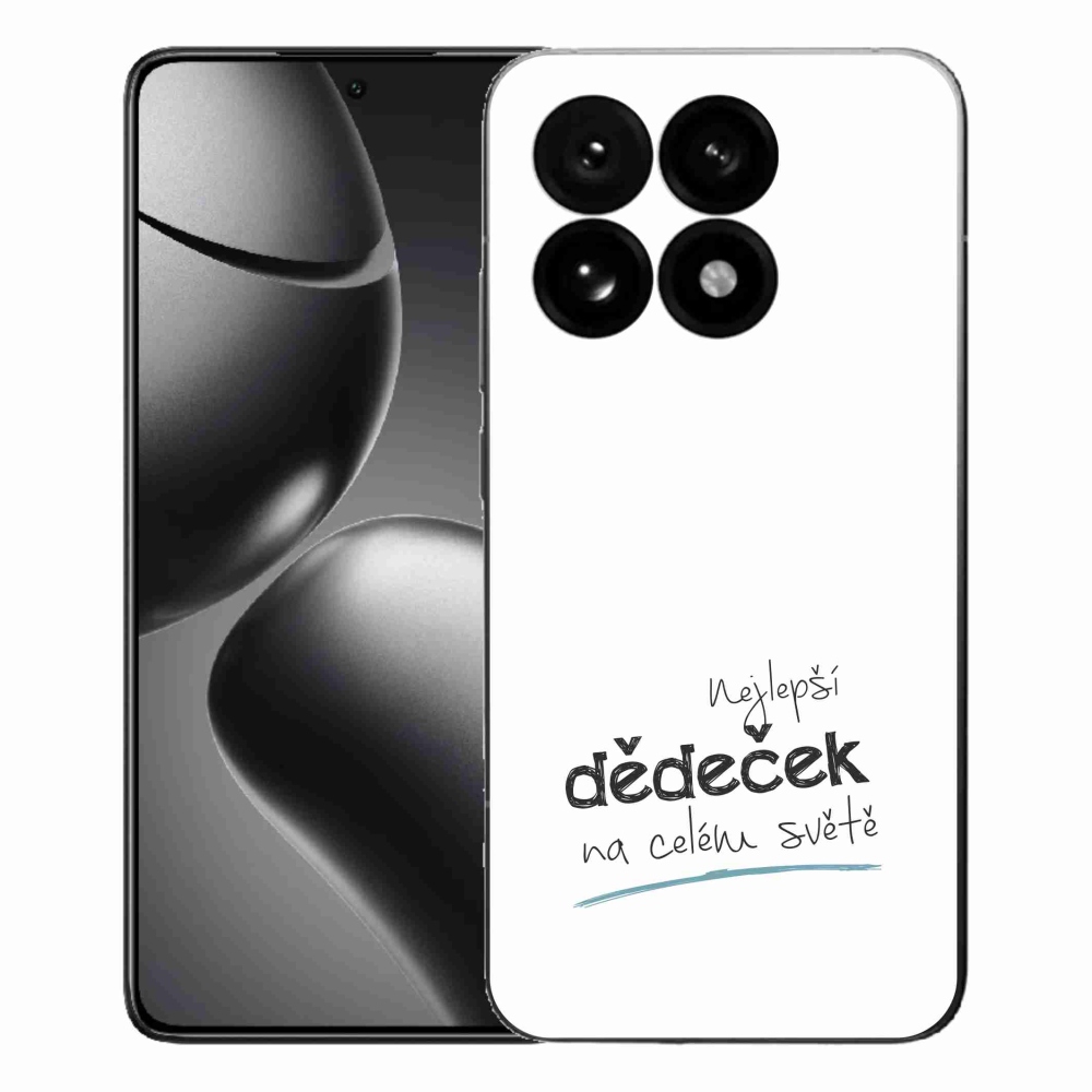 Gelový kryt mmCase na Xiaomi 15T - nejlepší dědeček 3 bílé pozadí