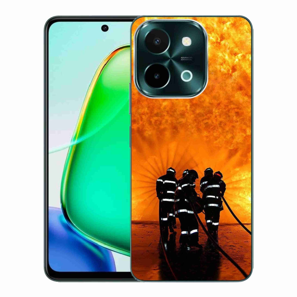 Gelový kryt mmCase na Vivo Y28 - požár