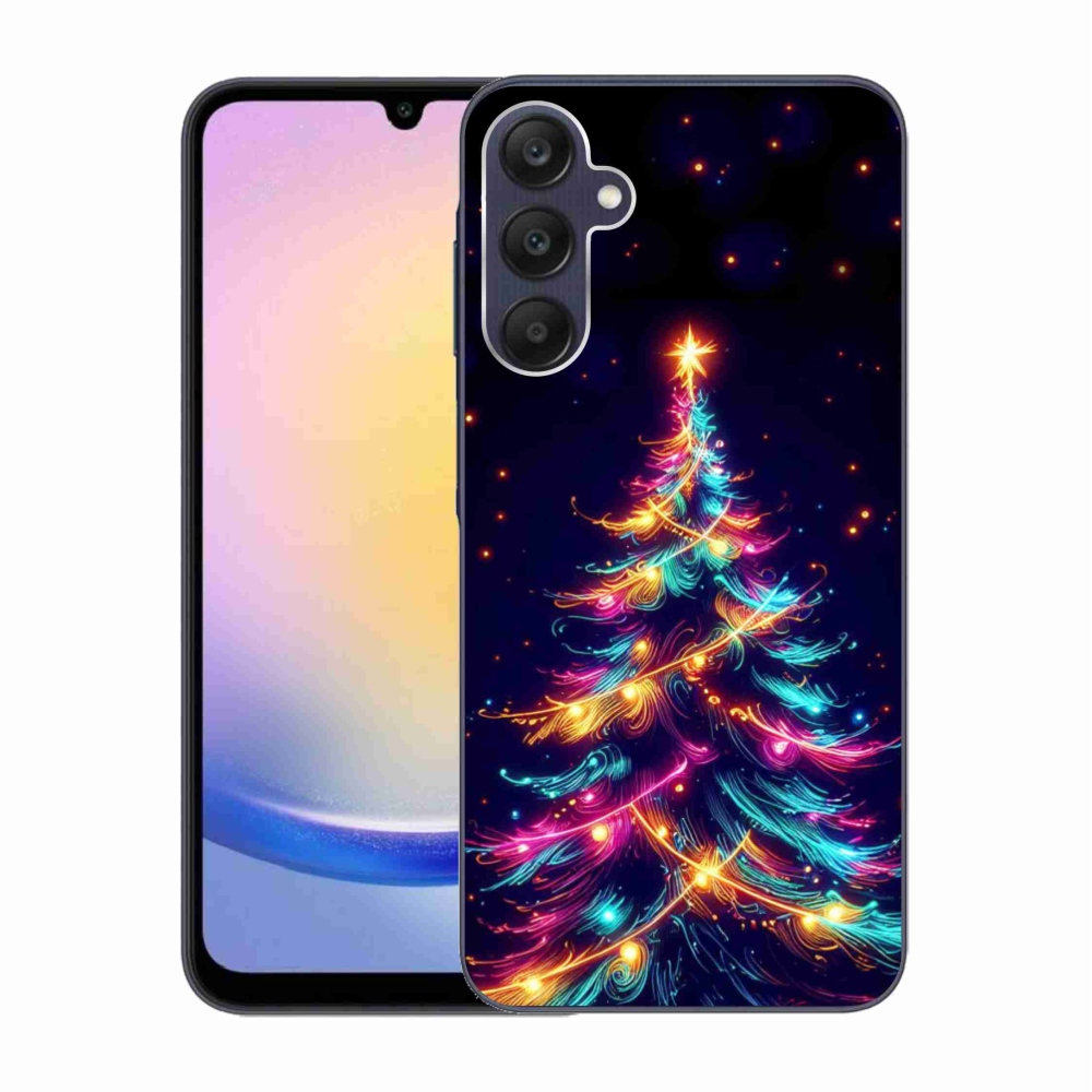 Gelový kryt mmCase na Samsung Galaxy A25 5G - neonový vánoční stromek