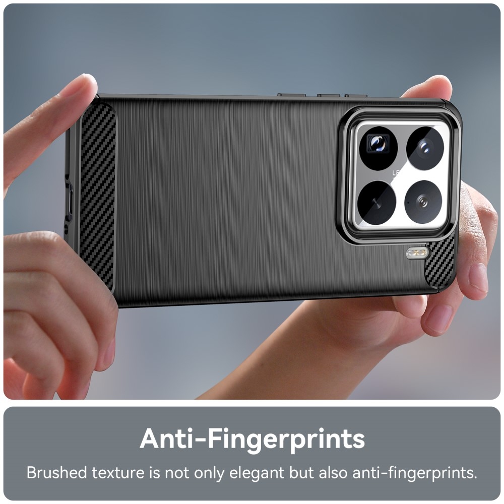 Carbon odolný gelový obal na Xiaomi 15 Pro - černý