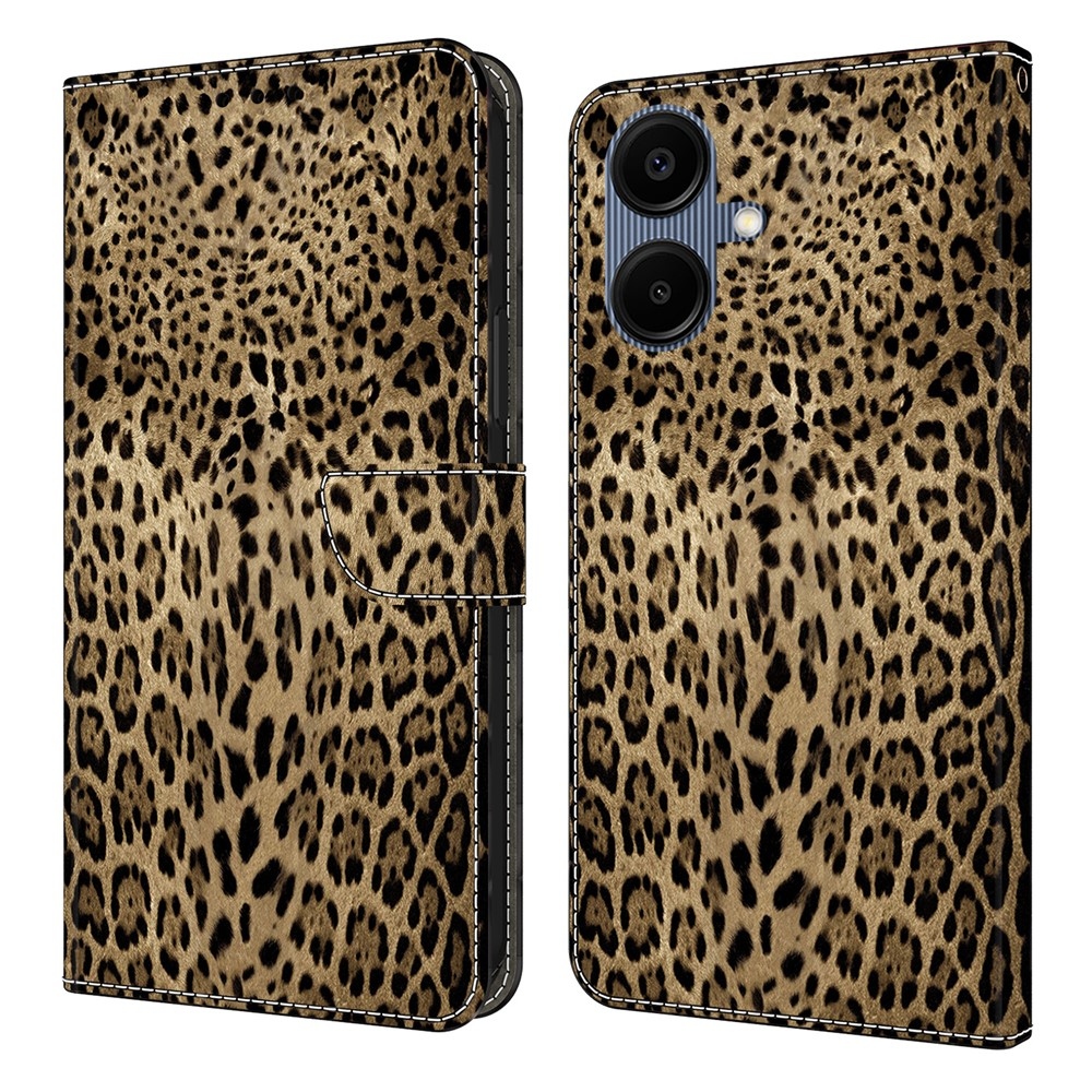 Smooth knížkové pouzdro na Samsung Galaxy A07 4G - leopardí vzor 1