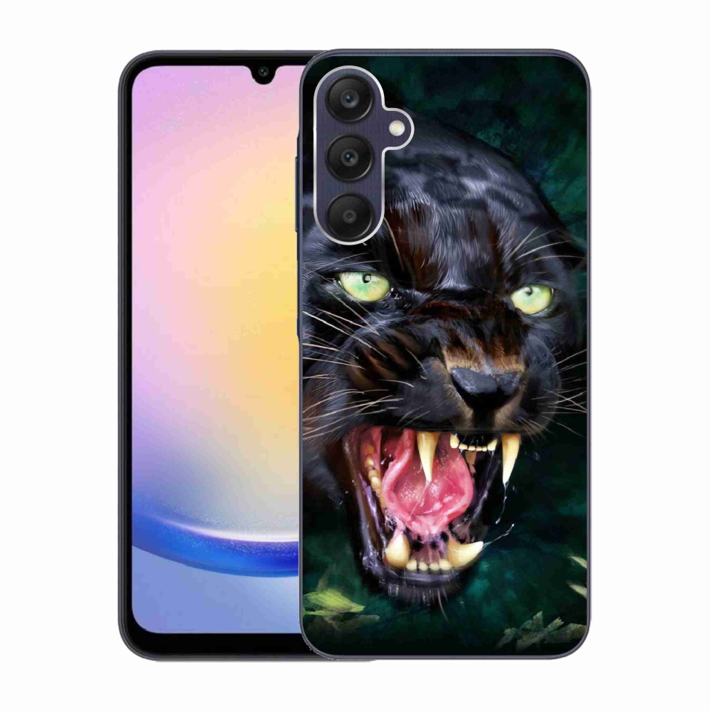 Gelový kryt mmCase na Samsung Galaxy A25 5G - rozzuřený černý panter