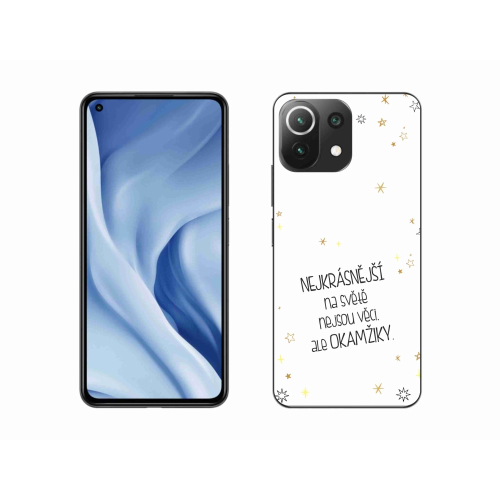 Gelový kryt mmCase na Xiaomi 11 Lite 5G NE - citát 4 bílé pozadí