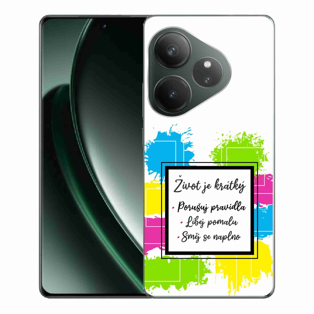 Gelový kryt mmCase na Realme GT 6 5G/GT 6T 5G - citát 5 bílé pozadí