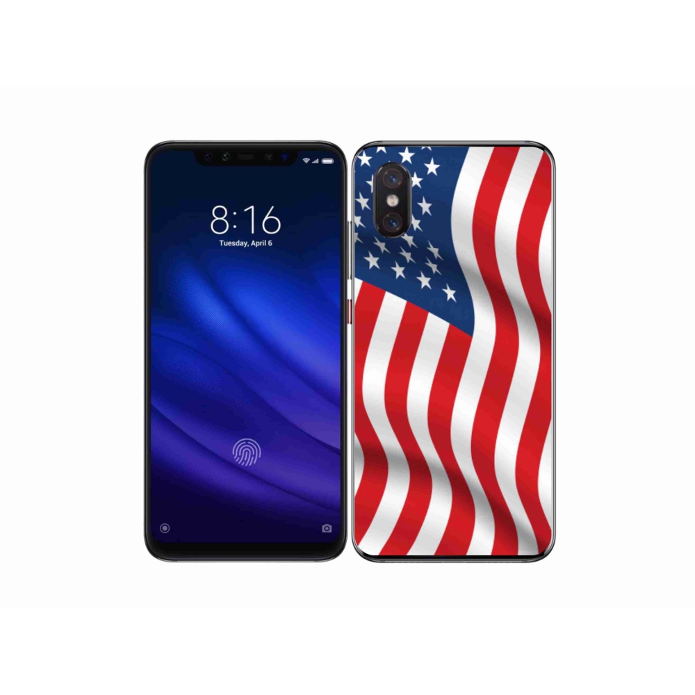 Gelový kryt mmCase na mobil Xiaomi Mi 8 Pro - USA vlajka