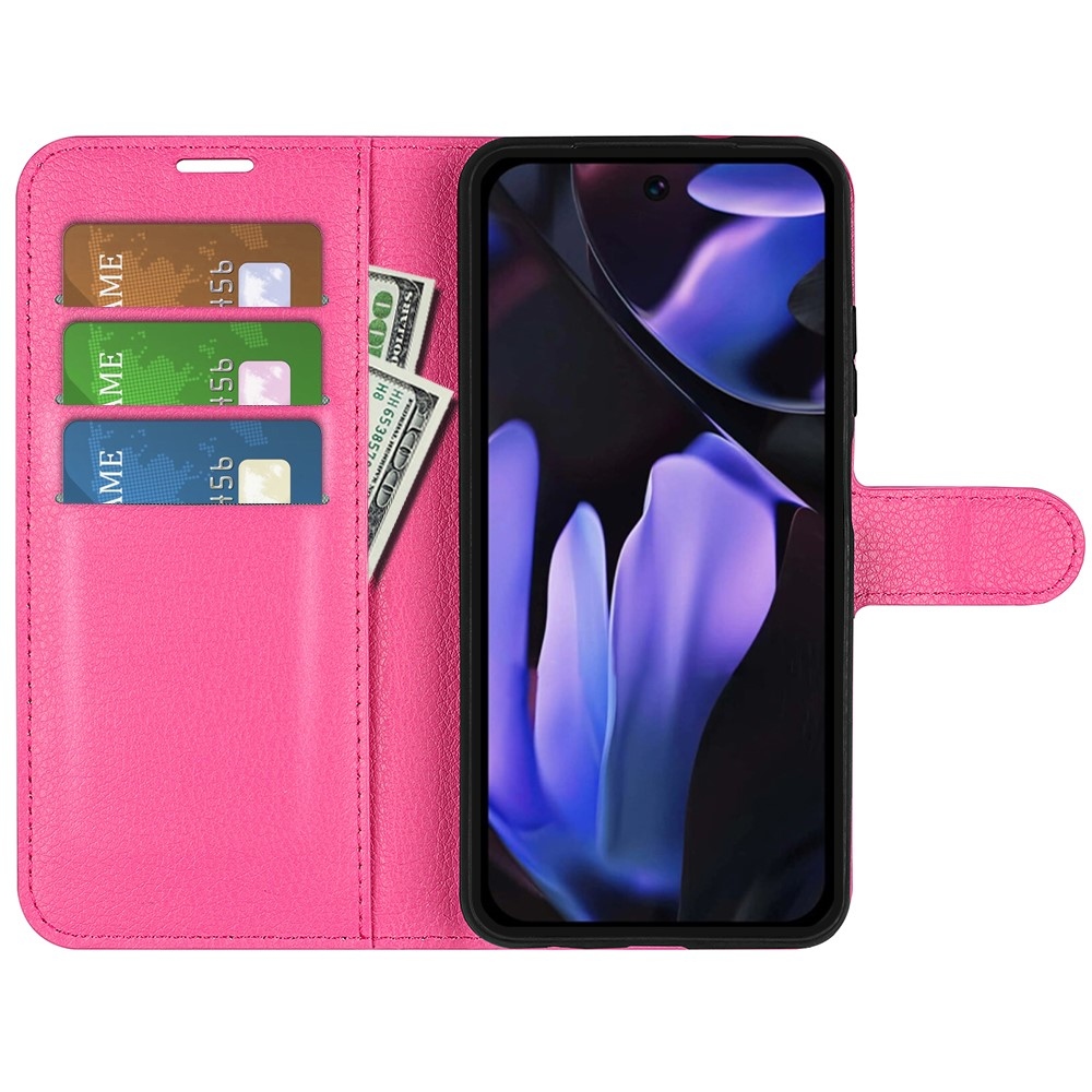 Litchi knížkové pouzdro na Google Pixel 9a - rose
