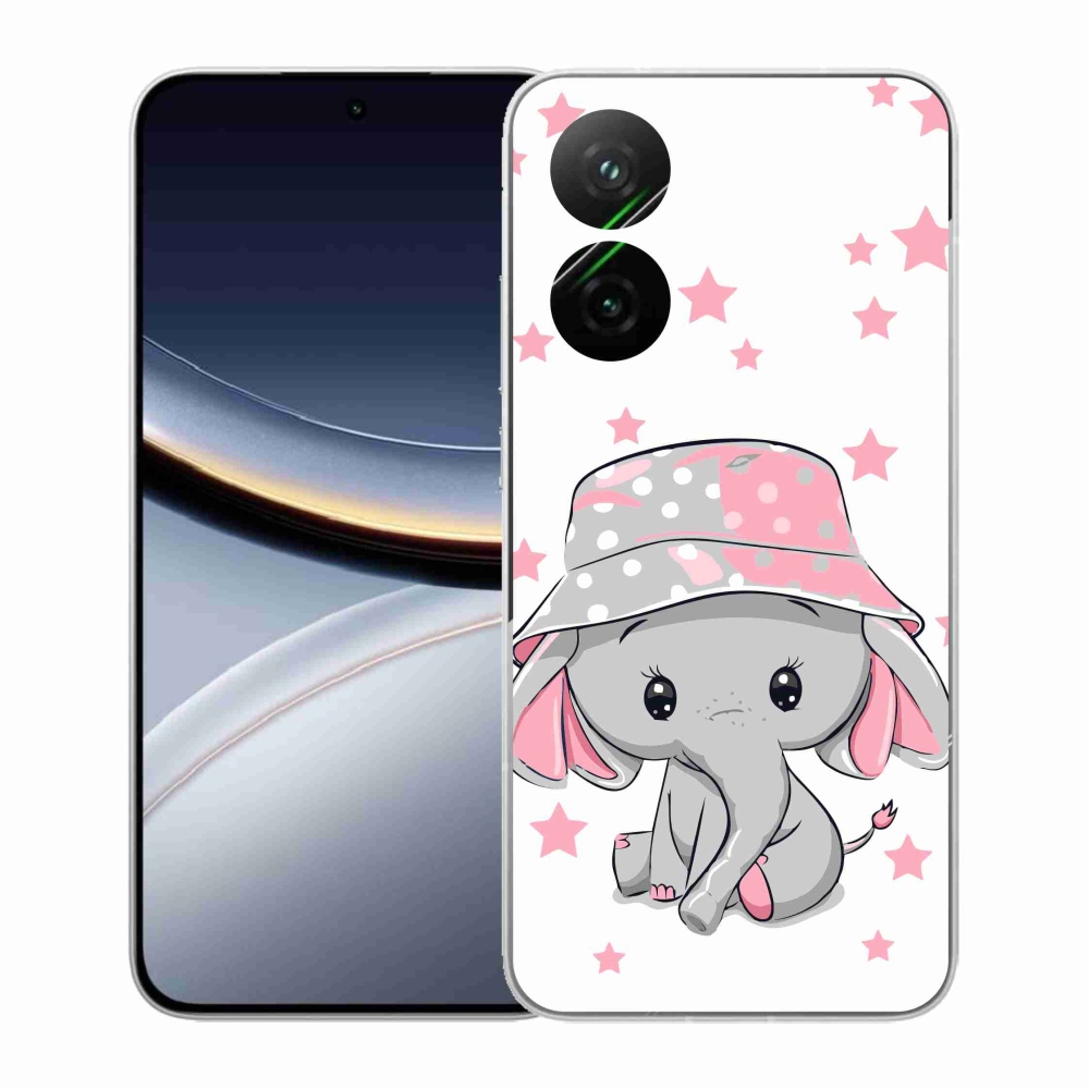 Gelový kryt mmCase na Xiaomi Poco F7 5G - růžový slon