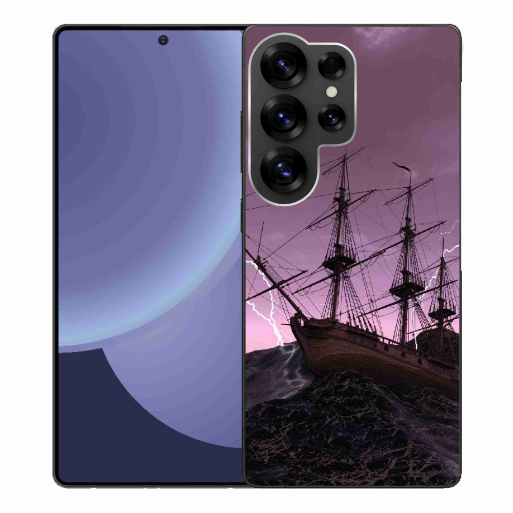 Gelový kryt mmCase na Samsung Galaxy S25 Ultra - loď v bouři