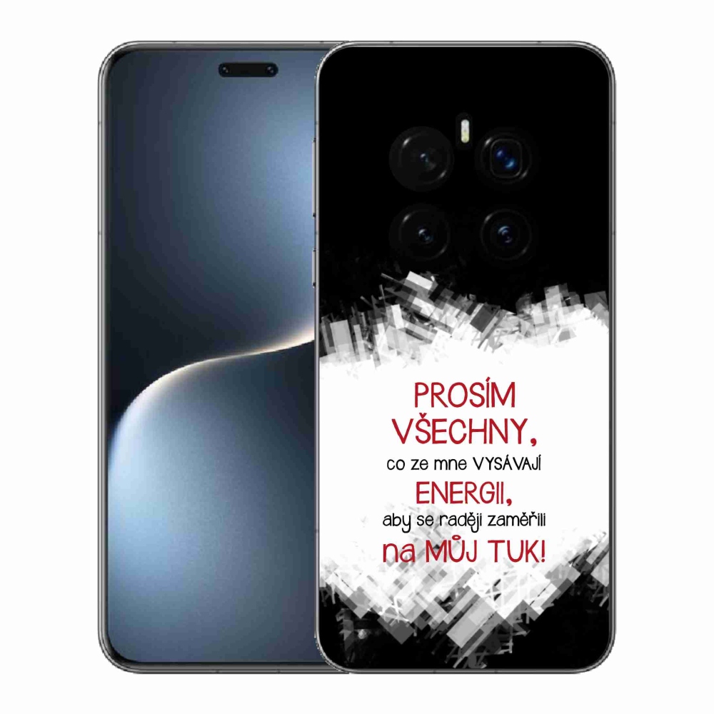 Gelový kryt mmCase na Honor Magic 7 Pro 5G - vtipný text 1 červený
