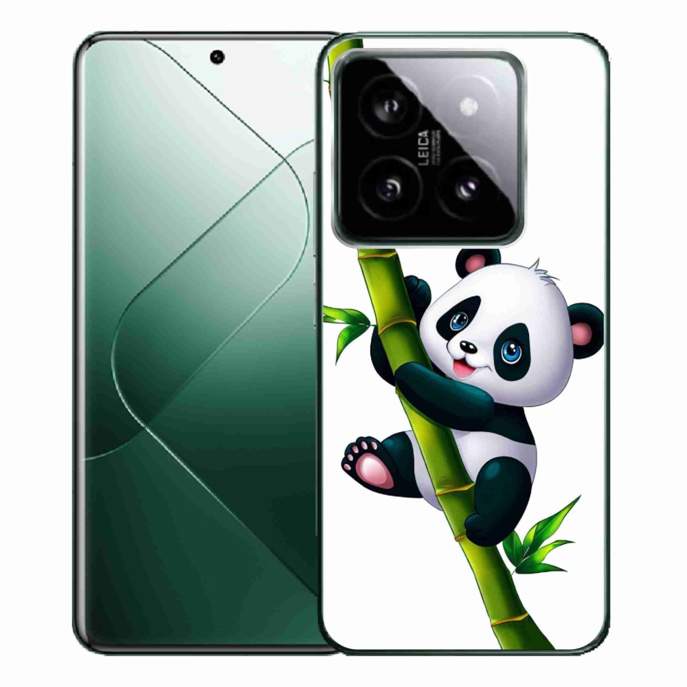 Gelový kryt mmCase na Xiaomi 14 Pro - panda na bambusu