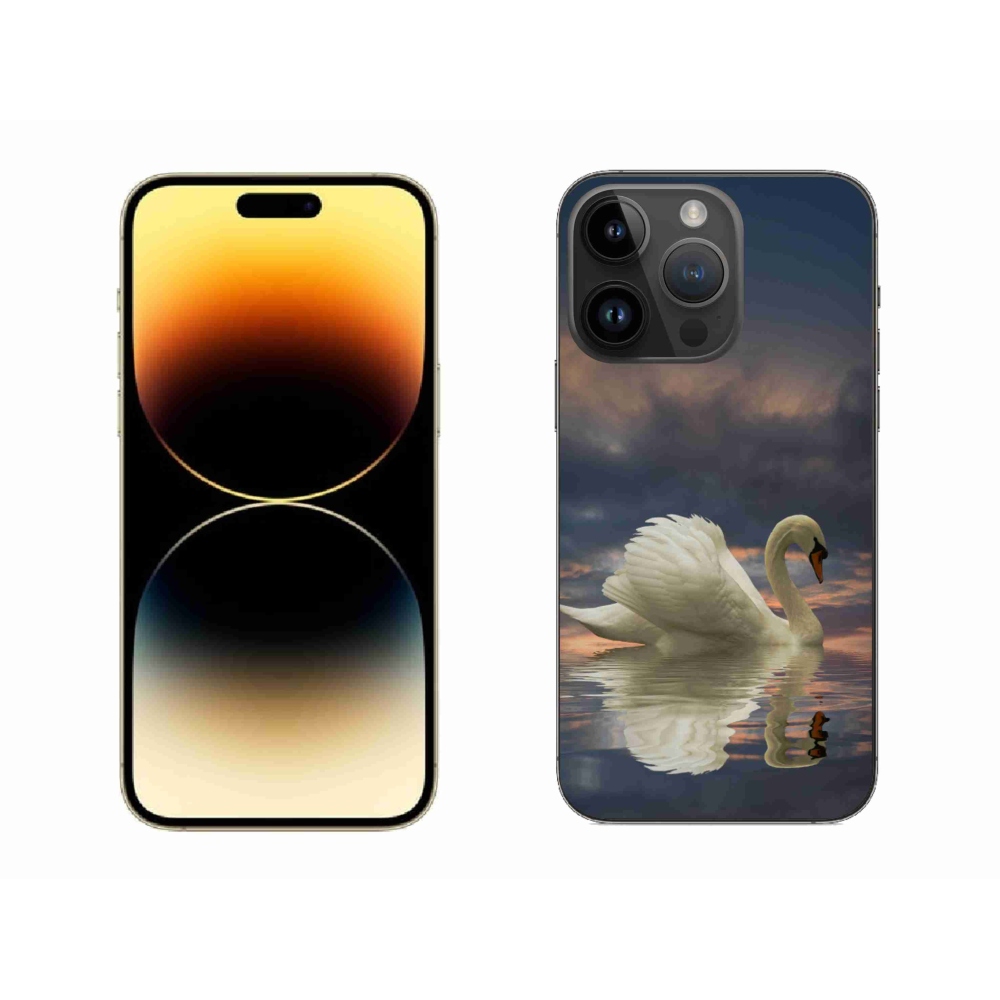 Gelový kryt mmCase na iPhone 14 Pro Max - labuť