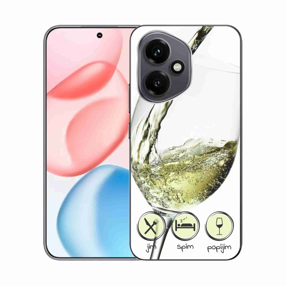 Gelový kryt mmCase na Honor 400 - sklenička vína bílé