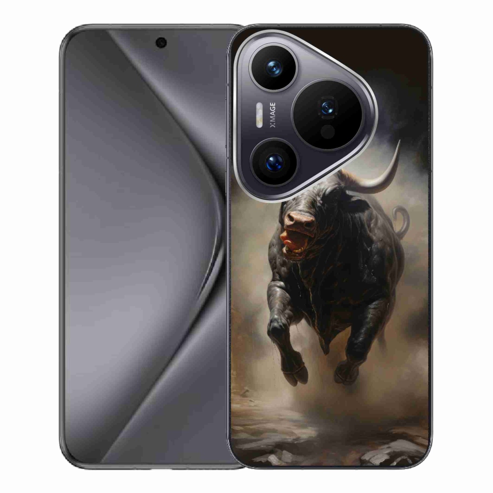 Gelový kryt mmCase na Huawei Pura 70 Pro - rozzuřený býk