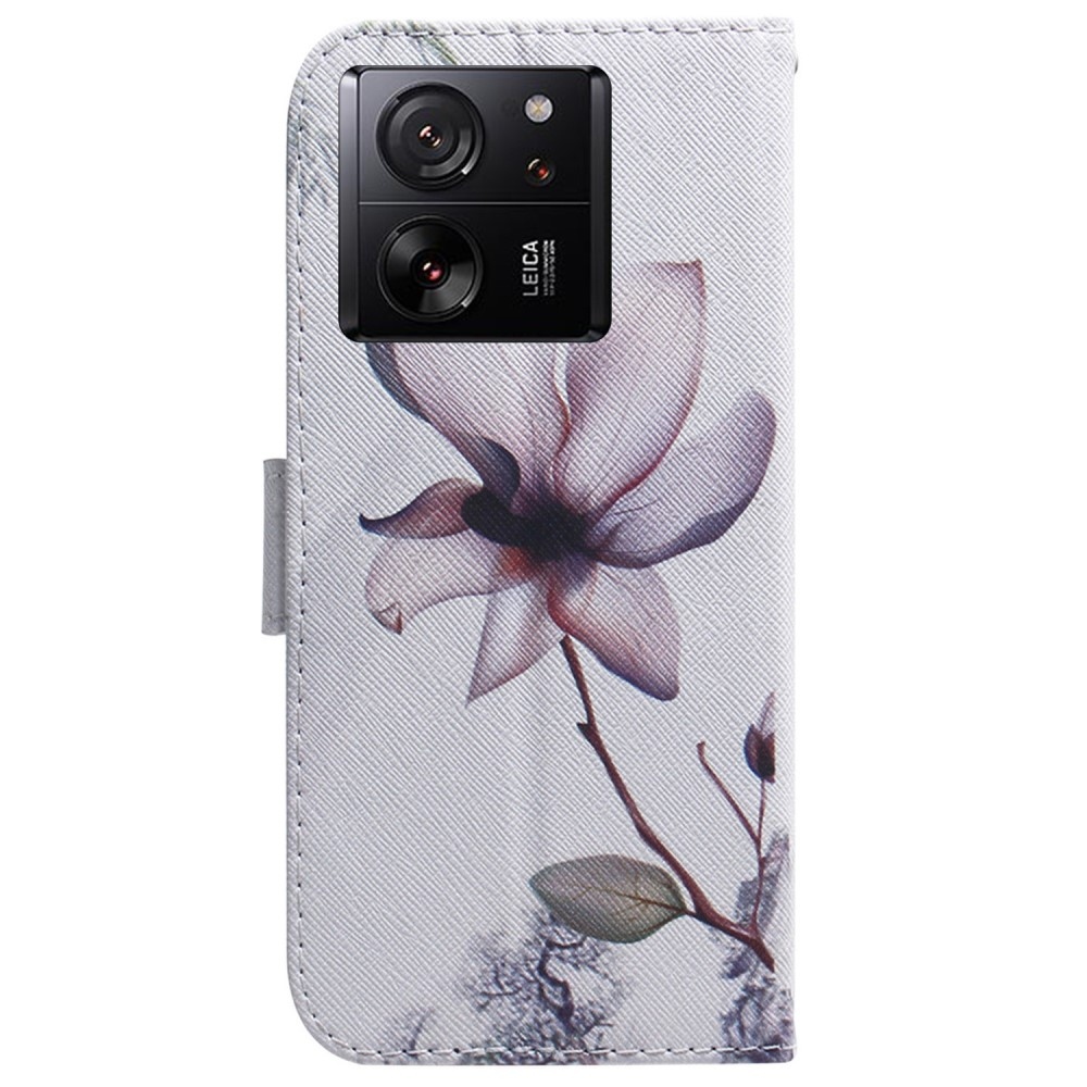 Printy knížkové pouzdro na Xiaomi 13T/13T Pro - růžový květ