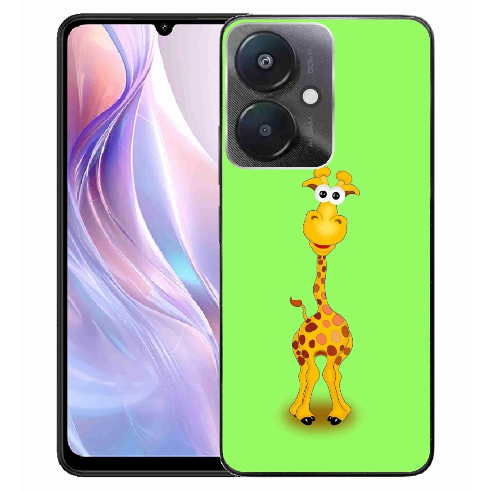 Gelový kryt mmCase na Xiaomi Redmi 13C 5G - kreslená žirafa