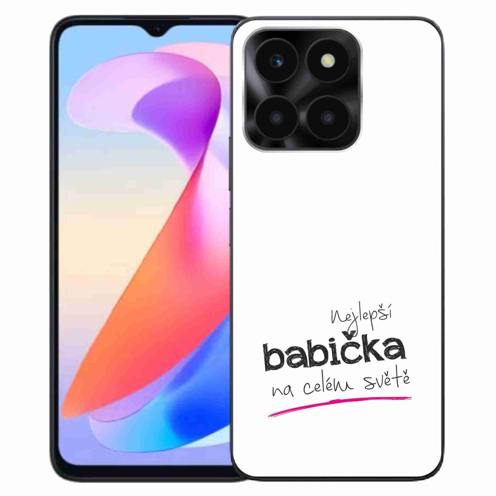Gelový kryt mmCase na Honor X6a - nejlepší babička 4 bílé pozadí