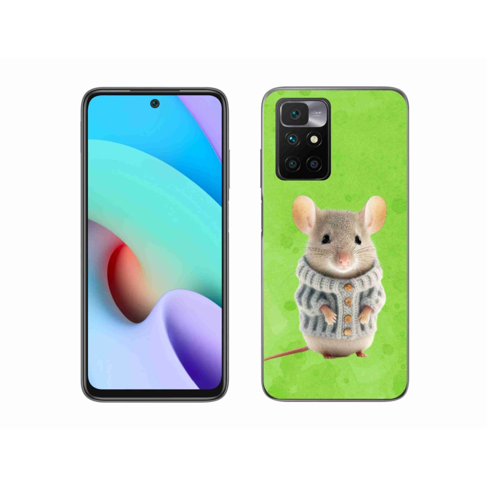 Gelový kryt mmCase na Xiaomi Redmi 10/Redmi 10 (2022) - myška ve svetru