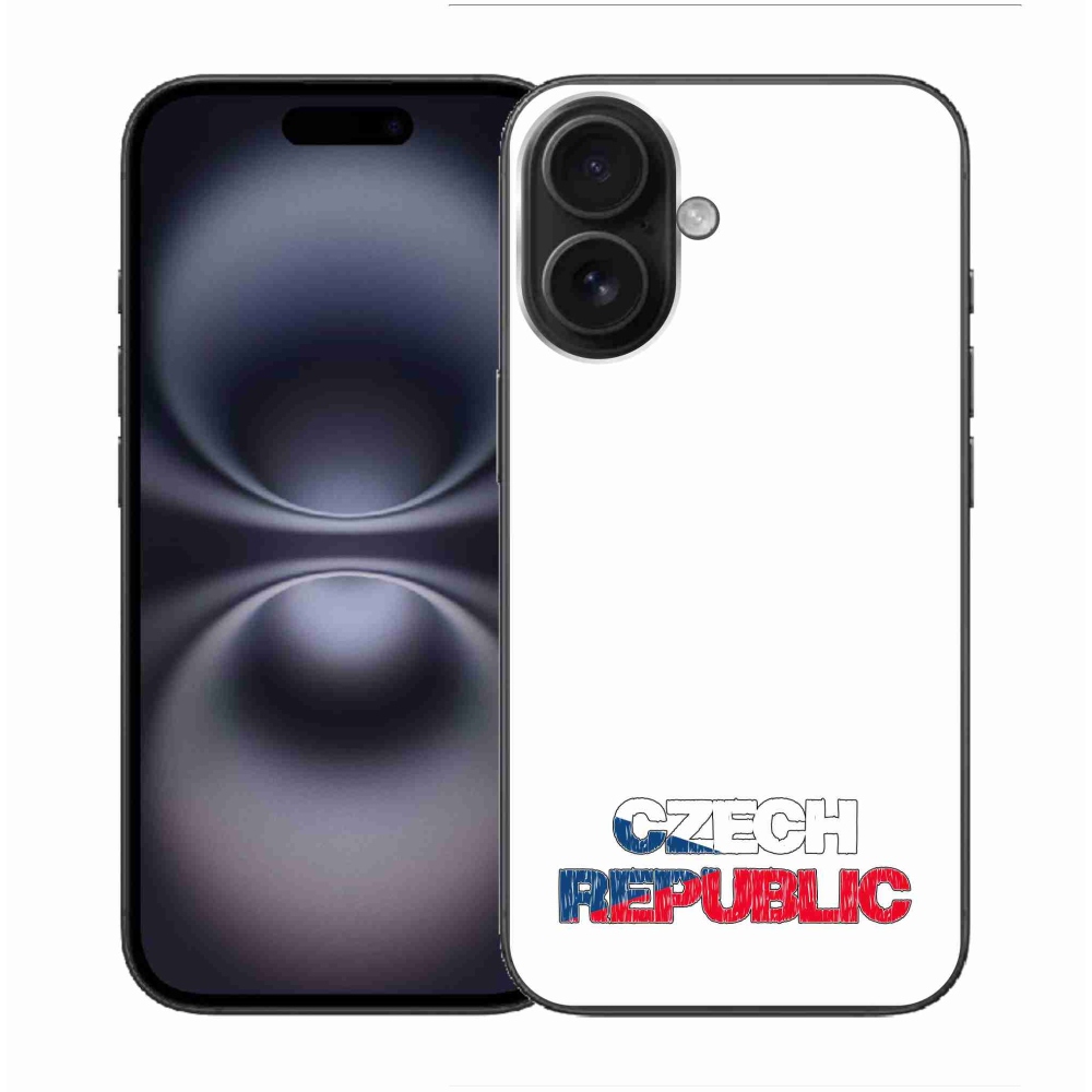 Gelový kryt mmCase na iPhone 16 - Czech Republic bílé pozadí