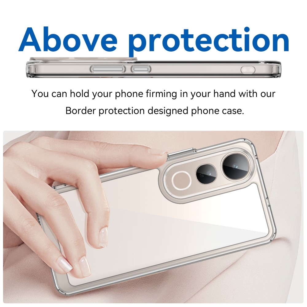 Gelový obal s pevnými zády na Vivo V50 Lite 4G/5G - průhledný