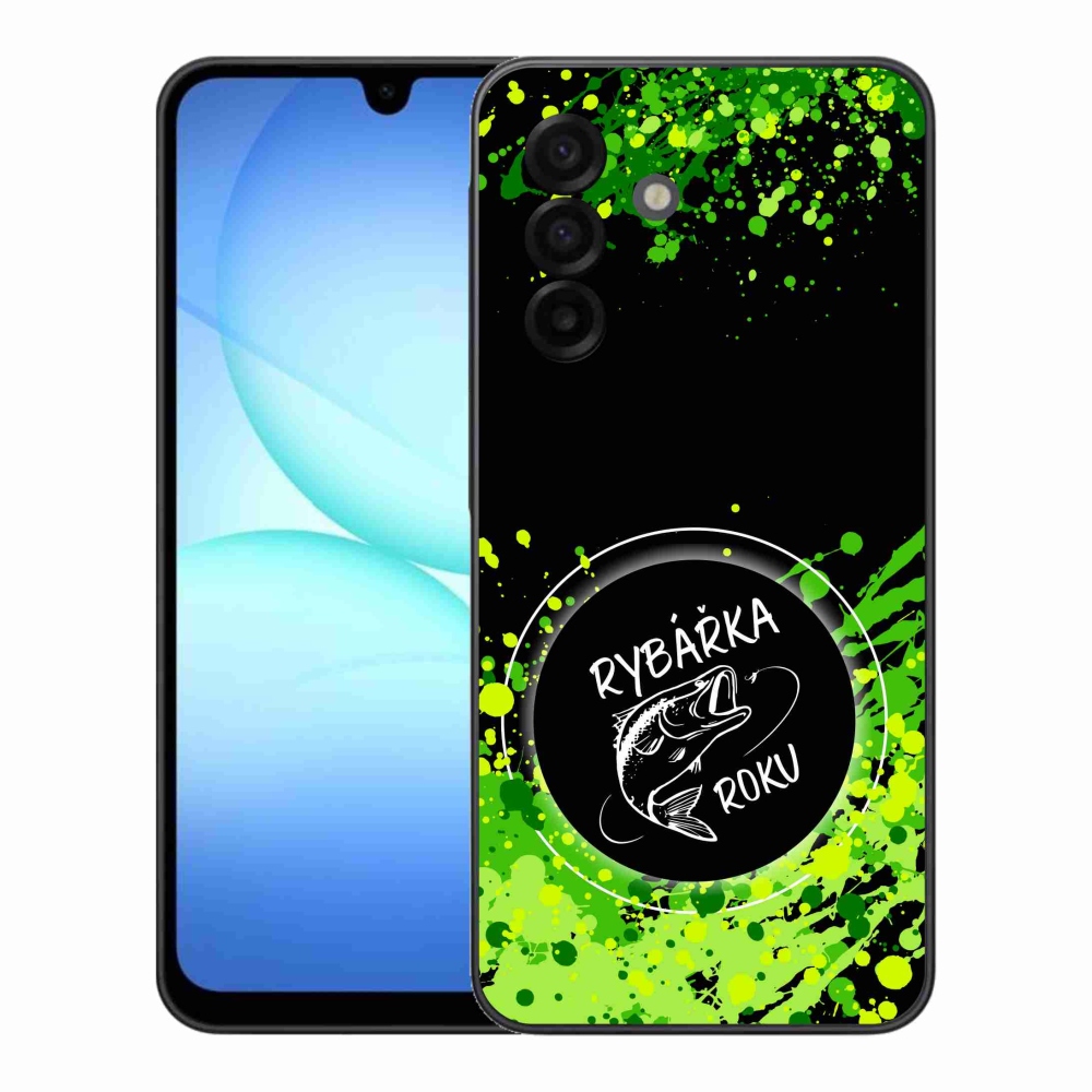 Gelový kryt mmCase na Samsung Galaxy A17 5G - rybářka roku černé pozadí