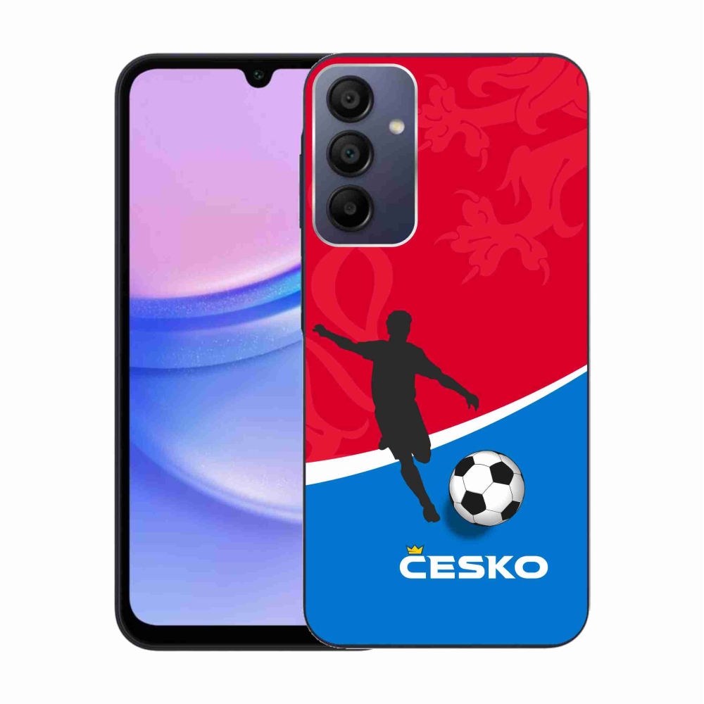Gelový kryt mmCase na Samsung Galaxy A15 4G/5G - fotbal Česko