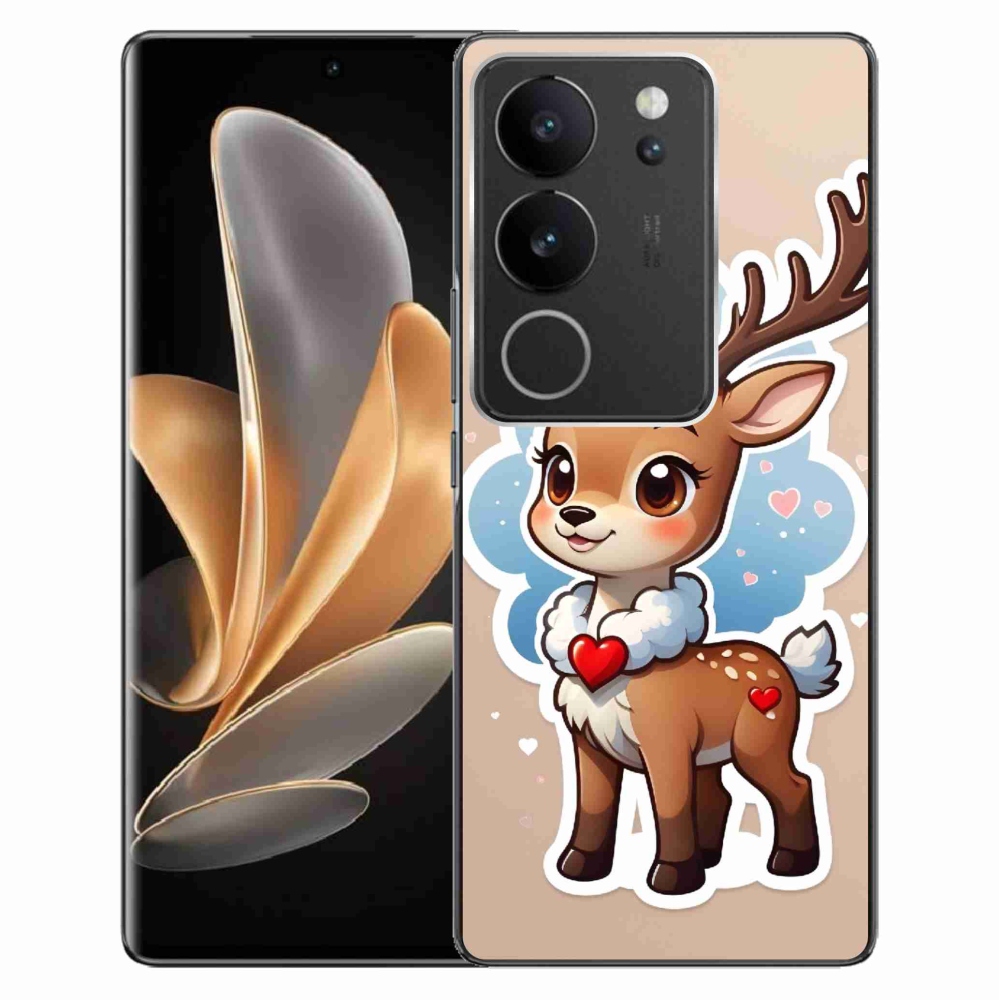 Gelový kryt mmCase na Vivo V29 5G - kreslený sob